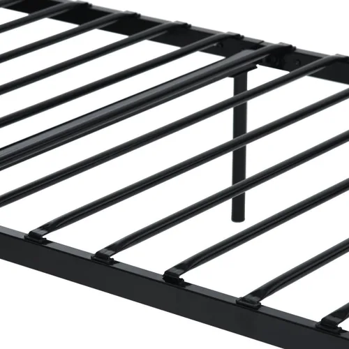 Miniatura 9 de Marco de cama de metal, tamaño individual, 6 patas, dos cabeceros, base de colchón, plataforma de acero, cama para niños, repuesto de somier