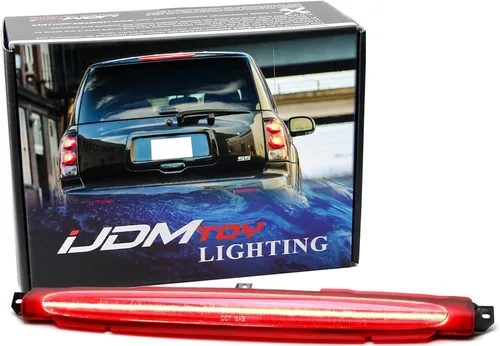 iJDMTOY Conjunto de tercera luz de freno de montaje alto Len rojo oscuro compatible con Chevrolet 2002-2009 Trailblazer, GMC Envoy, Buick Rainier,