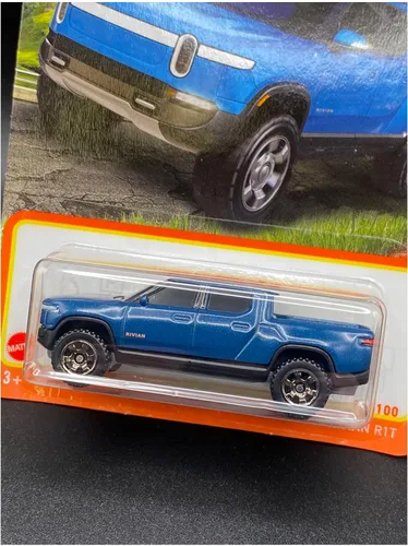 Miniatura 3 de Matchbox Rivian R1T 2022 Collector #38/100 Camión Eléctrico EV Azul