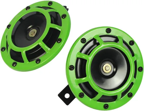 Juego de 2 cláxones eléctricos para coche de 12 V y 135 dB, con tonos alto y bajo, metálicos, con soportes para automóviles, camiones, todoterrenos,