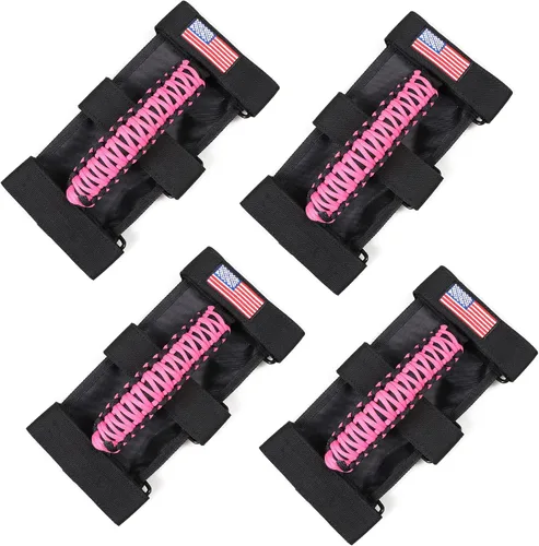 Miniatura 27 de sukemichi Manijas de agarre de la barra de rodillo para accesorios de Jeep Wrangler TJ JK JL Gladiator JT UTV ATV - Hebilla metálica de mejora