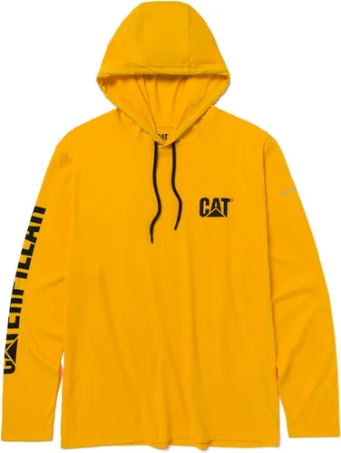 Miniatura 36 de Caterpillar Camisas largas con capucha para hombre con protección UPF 50, control de humedad y logotipo de gato en la manga