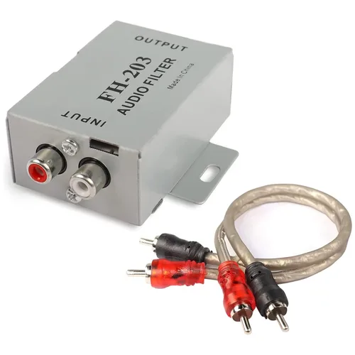 XMSJSIY Filtro aislante de ruido de audio para automóvil, 2 canales RCA de señal de tierra supresor de ruido eliminador de filtro para amplificador