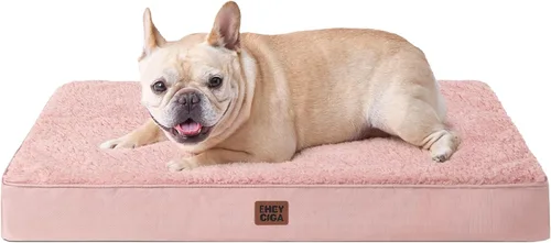 Miniatura 14 de EHEYCIGA Cama ortopédica de espuma para perros grandes, 35 pulgadas de largo x 23 pulgadas de ancho x 3.5 pulgadas de alto, gris claro
