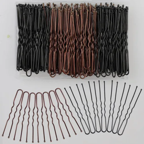 Miniatura 4 de WSICSE Horquillas para el cabello, 200 horquillas en forma de U para moños, horquillas para moños, 2.4 pulgadas, con caja de almacenamiento