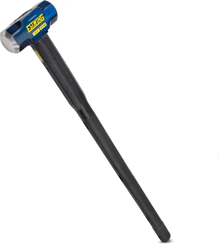 Miniatura 10 de Estwing Martillo de trineo de cara dura de 4 libras, mango indestructible de 12 pulgadas, cabeza de acero bloqueada, agarre de goma vulcanizada