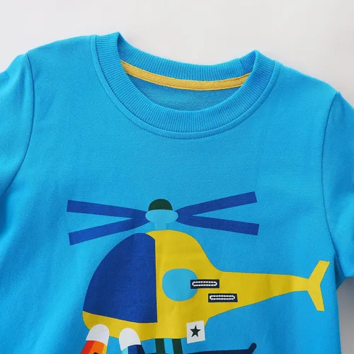 Miniatura 3 de Bumeex Sudadera de algodón con cuello redondo para niño pequeño 2-7T