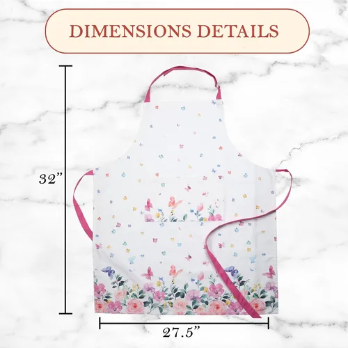 Miniatura 3 de Vintage Vista Delantal de cocina 100% algodón, delantales ajustables para mujeres, delantales de cocina para hombres, delantal de chef unisex