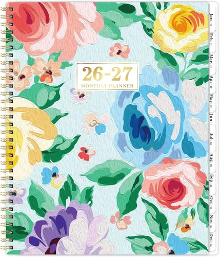 Miniatura 11 de Agenda mensual 2026-2027 – julio 2026 – diciembre 2027, agenda mensual 18 / calendario 2026-2027, 9 x 11 pulgadas, 18 meses, pestañas coloridas