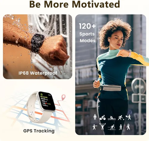 Miniatura 3 de Reloj inteligente para hombres y mujeres, llamada Bluetooth, más de 120 modos deportivos, rastreador de fitness, seguimiento del sueño, contador
