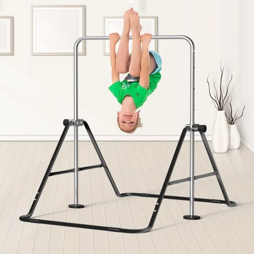 Miniatura 8 de FBSPORT Gymnastics Bar for Kids, Adjustable Height Gymnastic Horizontal Bars,Junior Training Bar Children Folding Training Monkey Bars for Home Using