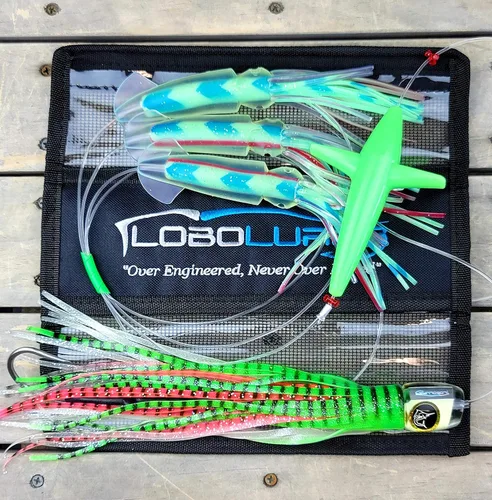 Miniatura 4 de Lobo Lures #295 Pelagic Magic Bigeye Atún Super Glow Lumo Daisy Chain Marlin & Atún Trolling Señuelo Uretano Hecho en Estados Unidos