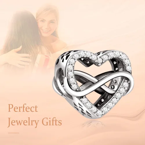 Miniatura 3 de Annmors Family Charm Love your Dad Mon Sister Infinity Charm fits Bracelets, 925 Sterling Silver-Lucky Charm for Woman Pendant Bead, Jewelry Beads