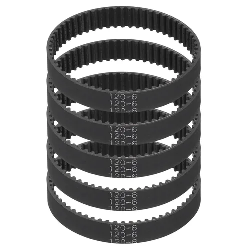 Miniatura 63 de MECCANIXITY 3.780 in GT-2 correa dentada, 5pcs 0.354 in ancho 0.079 in paso impresión 3D GT-2 correa dentada caucho de bucle cerrado, negro