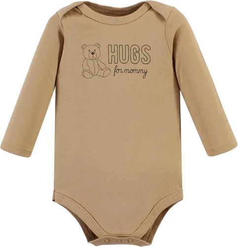 Miniatura 5 de Hudson Baby Body unisex de algodón de manga larga para bebé, leopardo rosa rojo