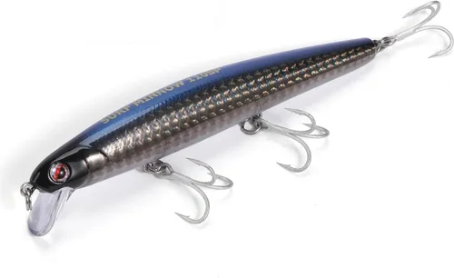 Miniatura 22 de LITTMA Señuelos de pesca de surf de California Señuelos de pesca de agua salada Jerkbait Crankbait Surf Minnow 110 - Sardina metálica Super Glow