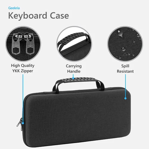 Miniatura 2 de GEEKRIA TKL Funda de teclado compatible con Razer BlackWidow Lite TKL, Keychron K8 / K8 Pro, SteelSeries New Apex 9TKL / Apex ProTKL Gen 3 Bolsa