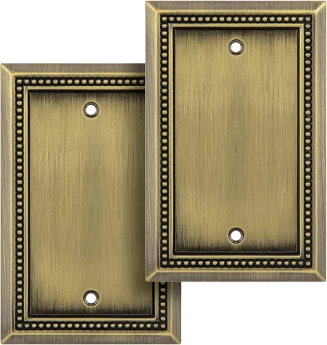 Miniatura 38 de Henne Bery Sunken Pearls - Placa de pared decorativa resistente para interruptor, cubierta para tomacorrientes (doble dúplex, níquel satinado)