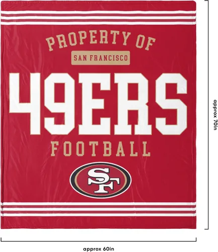 Miniatura 3 de FOCO NFL - Manta de felpa sherpa unisex para adultos, con logotipo de equipo de la NFL, 60 x 70 pulgadas