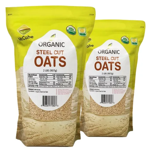 Miniatura 4 de McCabe Avena orgánica enrollada regular – Avena enrollada orgánica Rica en fibra y minerales Certificado USDA y CCOF Producto de Estados