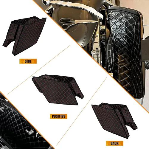 Miniatura 3 de Forros para alforjas de motocicleta de 5 pulgadas, insertos de bolsa elástica, compatibles con Harley Touring Road King Road Glide Street Glide