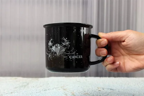 Miniatura 2 de Creature Cups - Taza de cerámica para cáncer - Taza de café de astrología de 13.5 oz con rasgos del horóscopo