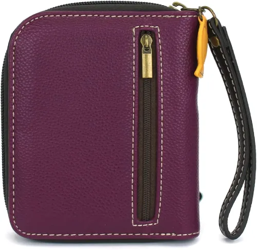 Miniatura 4 de CHALA Cartera con cremallera, pulsera, 8 ranuras para tarjetas de crédito, piel sintética resistente