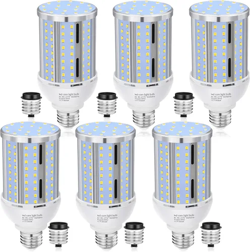 Miniatura 10 de Bombilla LED de Maíz de 44W (Paquete de 2), Sin Ventilador, (Equivalente a 390 Vatios) Base E26/E39 Mediana/Mogul Grande, Lámpara LED COB 3000K