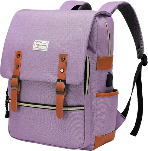 Miniatura 14 de Modoker - Mochila vintage para laptop, para mujeres y hombres, mochila para la escuela y la universidad