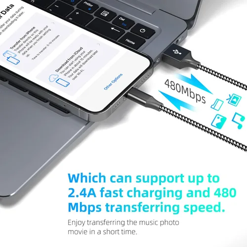 Miniatura 4 de Cargador para iPhone con certificación MFi de Apple, paquete de 3 cables Lightning de 10 pies de largo, carga rápida, sincronización de datos, cable