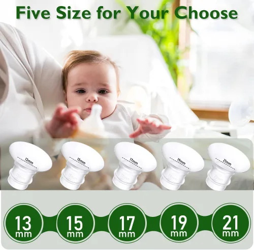 Miniatura 7 de Insertos de brida 17mm 6 piezas Compatibles con sacaleches portátiles Momcozy/Medela/eufy/Spectra/Medela/TSRETE/Lansinoh, para el escudo/brida
