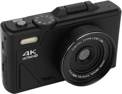 Miniatura 8 de Cámara digital 4K para fotografía, cámara de vlogging de 64MP para con pantalla abatible de 180° de 3 pulgadas, zoom digital 18X