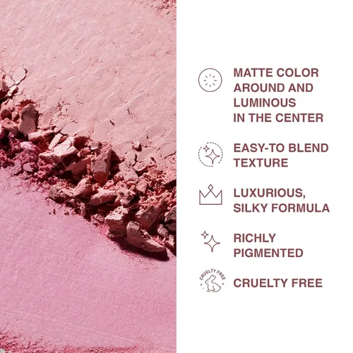 Miniatura 6 de SELESTIA BEAUTY Rubor en polvo para mejillas - Duo Aureole - Rubor rosa de alta pigmentación con acabado mate, fácil de mezclar, 0.53 onzas