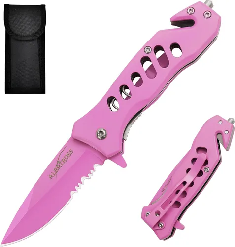 Miniatura 15 de ALBATROSS EDC - Navaja táctica plegable de bolsillo genial y afilada, cuchillos de apertura asistida por resorte SpeedSafe con bloqueo de línea