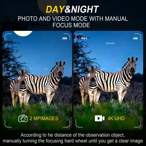 Miniatura 4 de Gafas de visión nocturna, binoculares de visión nocturna 4K para adultos, regalos para hombres, él, marido, papá, batería de carga rápida de 2000