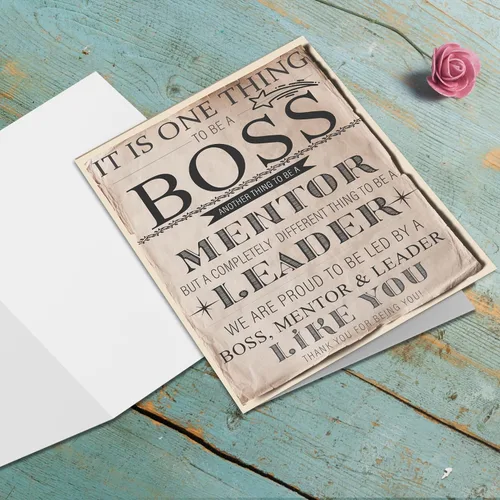 Miniatura 6 de Qiliji Tarjeta de cumpleaños retro para hombres y mujeres, divertido regalo del día del jefe, tarjeta del día del jefe grande, tarjetas