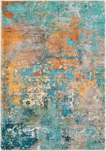 Miniatura 9 de Lahome Alfombras modernas abstractas de 5x7, alfombras grandes lavables para sala de estar, dormitorio, antideslizante, coloridas, alfombra
