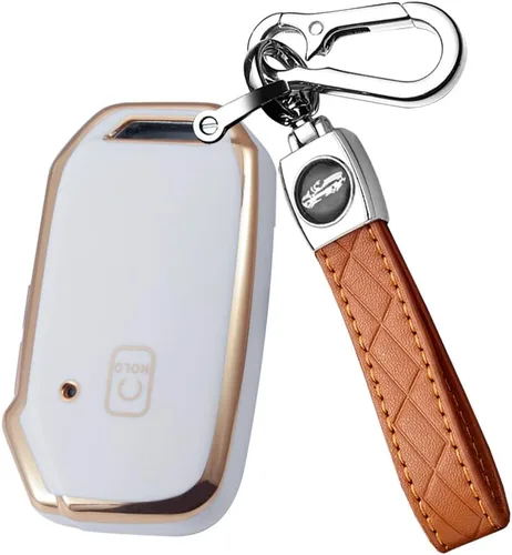 Miniatura 16 de ontto Llavero de 5 botones para llavero Kia Smart Remote con llavero para Sportage Stinger Cerato Ceed Forte TPU Key Bag Beige