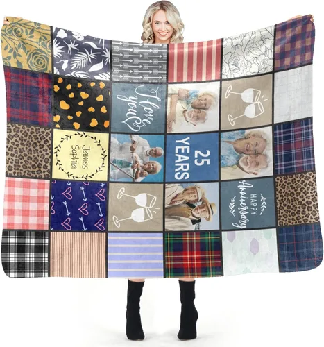 Miniatura 160 de Mantas personalizadas con foto, manta de fotos personalizada, mantas personalizadas con imagen, regalos personalizados para mujeres, hombres