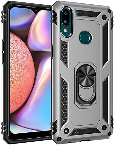 Funda compatible con Redmi Note 7 / Redmi 7, compatible con Xiaomi Redmi Note 7 / Redmi 7S / Note 7 Pro con soporte de anillo 2 en 1, funda plateada