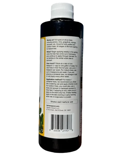 Miniatura 2 de Farmer's Secret Fertilizante potenciador de árboles de cítricos (8 onzas), súper concentrado, formulado para todos los árboles de cítricos