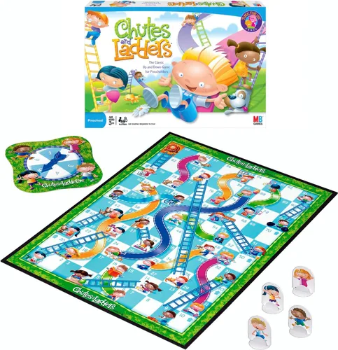 Miniatura 2 de Hasbro Gaming Juego de toboganes y escaleras 2 a 4 jugadores Regalos de regreso a clases para niños Juegos de aula para preescolar Edades 3+