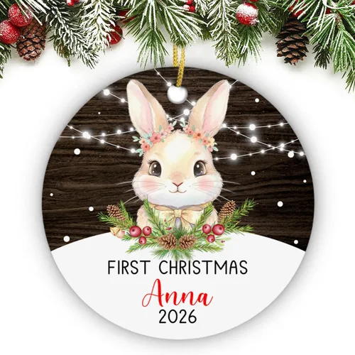 Miniatura 13 de Adorno personalizado de segunda Navidad de pingüino bebé 2026, regalo de decoración de pingüino bebé para bebés recién nacidos, nombre personalizado
