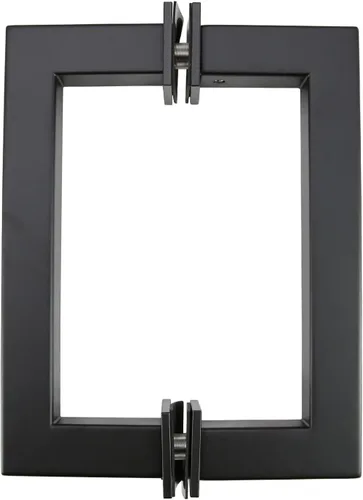 Tirador tubular de acero inoxidable de grado 304 para puerta de ducha (6 pulgadas, cuadrado, negro mate SSSP152B)