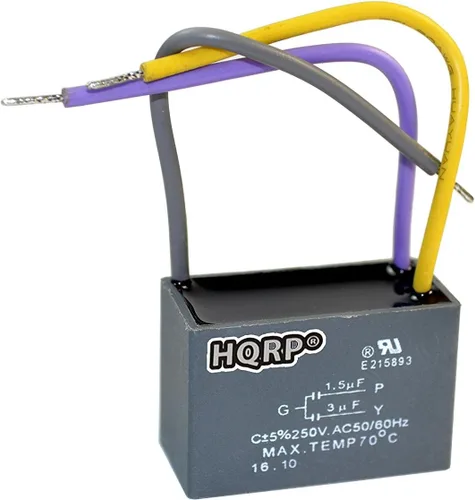 Miniatura 27 de HQRP Condensador de ventilador de techo CBB61 1uf+2uf de 3 cables listado UL