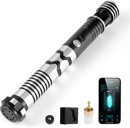 Miniatura 13 de CUSTOM SABER Sable de luz RGBX de balanceo suave, control de movimiento para encender/apagar la hoja, sable de luz con 16 fuentes de sonido