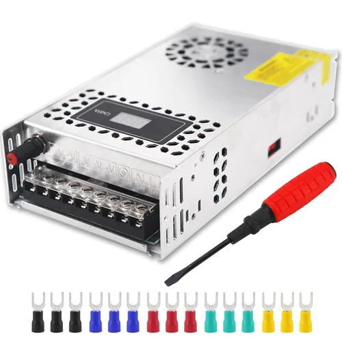 Miniatura 9 de EAGWELL Fuente de alimentación CC CA 110V/220V a DC 0-48V 10A 480W Buck Convertidor, adaptador LED ajustable regulado 5V 12V 24V 30V 36V 48V Volt