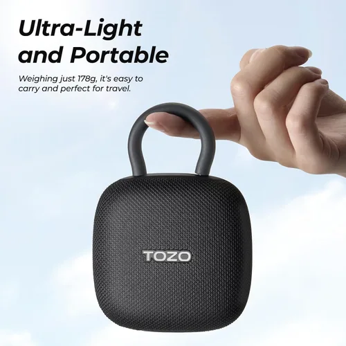 Miniatura 3 de TOZO PE1 - Altavoces Bluetooth portátiles con mosquetón ajustable, mini altavoz de ducha inalámbrico Bluetooth con IPX8 impermeable, 32 horas