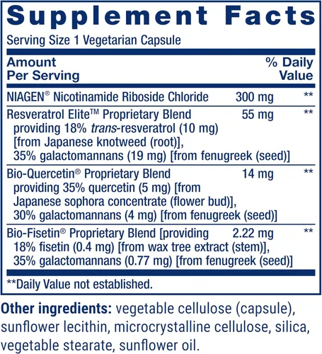 Miniatura 3 de Life Extension NAD+ Cell Regenerator™ y Resveratrol Elite™*, ribósido de nicotinamida, trans-resveratrol, quercetina, fisetina, salud cardíaca