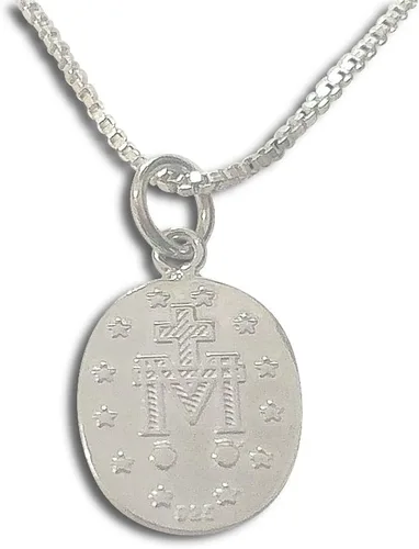 Miniatura 2 de Collar milagroso de plata de ley para niña o collar de racimo milagroso con perla cultivada y cruz
